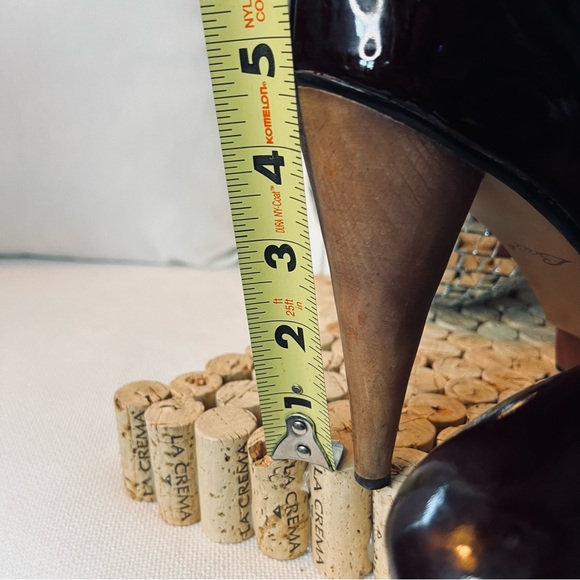 BACI Patent Leather Stiletto Heels Platform STYLE:LUCKY Maroon 9M Preowned - Picture 10 of 10